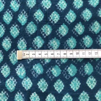 Preview: Indigo Hand Block Print aus Indien - TURQUOISE AKOLA